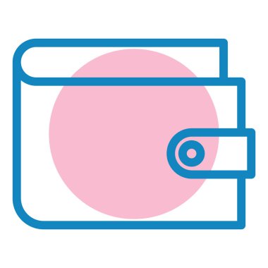 Cüzdan. Web simgesi basit illüstrasyon