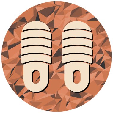 Bir çift terliğin vektör çizimi