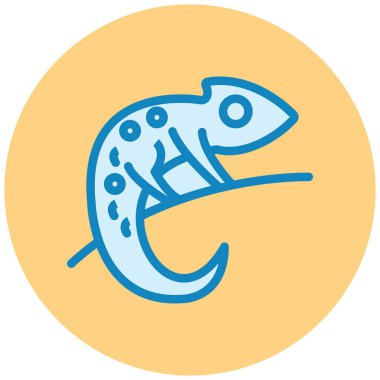 Bukalemun. Web simgesi basit illüstrasyon