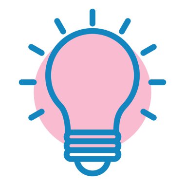 ampul vektör kabartması düz simge