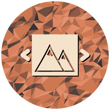 Bir dağ simgesinin vektör çizimi