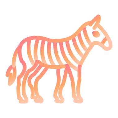 Zebra. Web simgesi basit illüstrasyon 