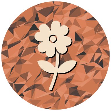 Çiçek. Web simgesi basit illüstrasyon