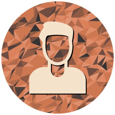 Erkek avatar simgesi. düz tasarım biçimi