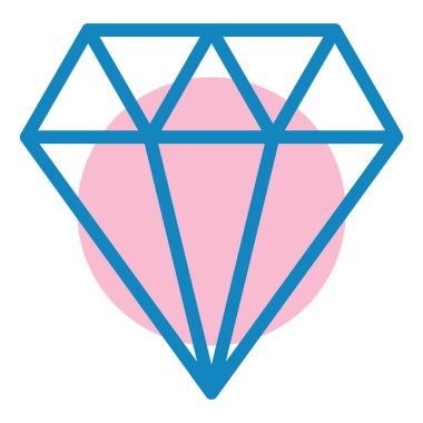 Elmas. Web simgesi basit illüstrasyon