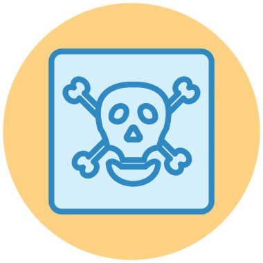 Kafatası. Web simgesi basit illüstrasyon