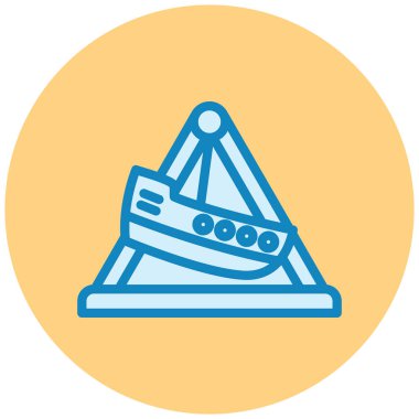 Çadır. Web simgesi basit illüstrasyon