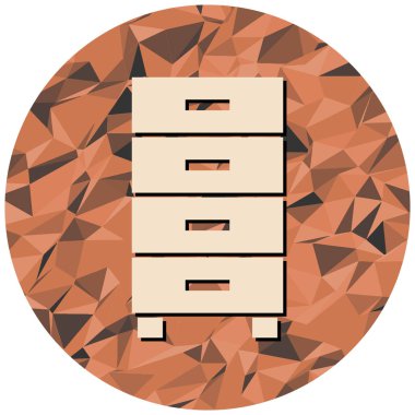 Dolap. Web simgesi basit illüstrasyon