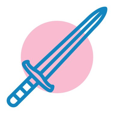 Kılıç. Web simgesi basit illüstrasyon