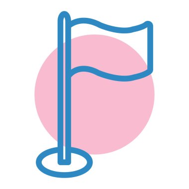 Bayrak. Web simgesi vektör illüstrasyonu