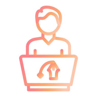  Tasarımcı simgesi vektör illüstrasyonu