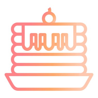 Kek. Web simgesi basit illüstrasyon