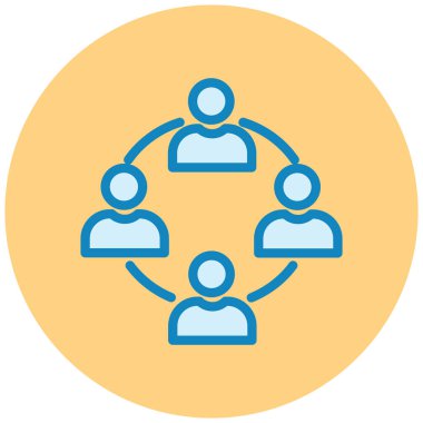 Takım. Web simgesi basit illüstrasyon