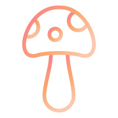 Mantar. Web simgesi basit illüstrasyon 