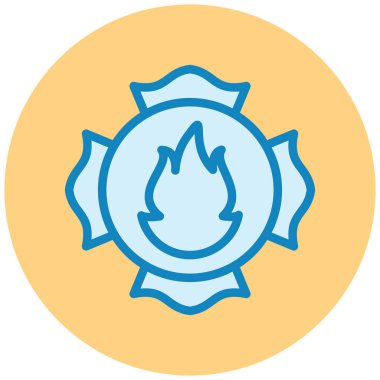 Yangın. Web simgesi basit illüstrasyon