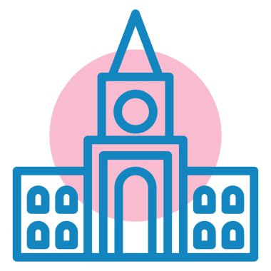 Bina. Web simgesi basit illüstrasyon