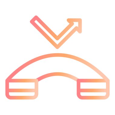 Kaçırılan Çağrı modern simge vektör illüstrasyonu 