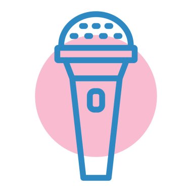 Mikrofon. Web simgesi basit tasarım