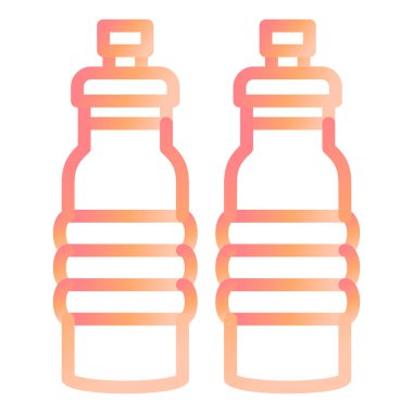 Su şişeleri. Web simgesi basit illüstrasyon 