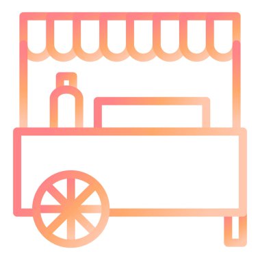 Yemek standı. Web simgesi basit illüstrasyon