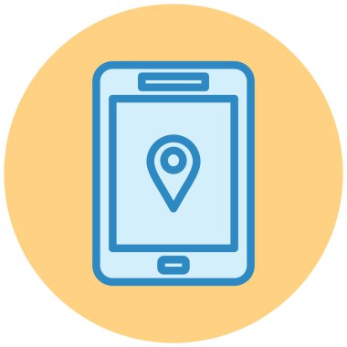 Cep telefonu. Web simgesi basit illüstrasyon