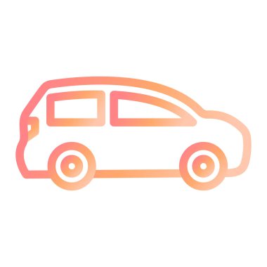 Araba Seyahati Modern ikon vektör çizimi