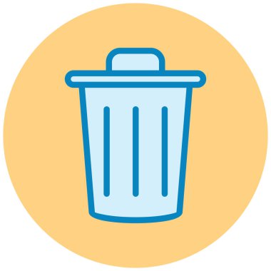 Çöp kutusu. Web simgesi basit illüstrasyon