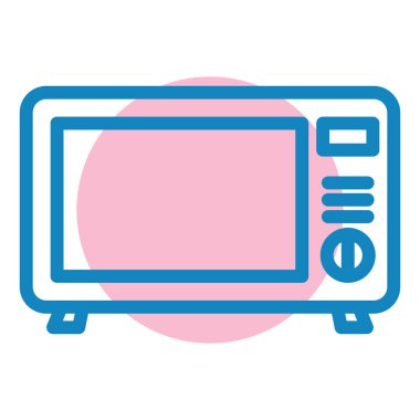 mikrodalga fırın düz vektör simgesi