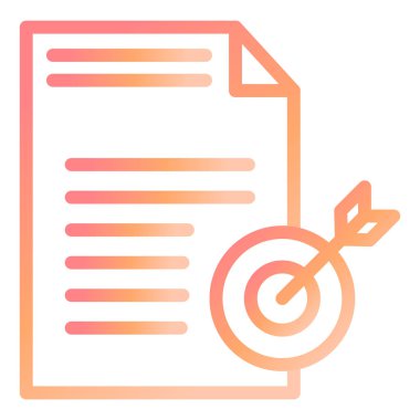 Hedef modern simge vektör illüstrasyonu 