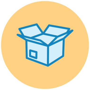 Kutu. Web simgesi basit illüstrasyon