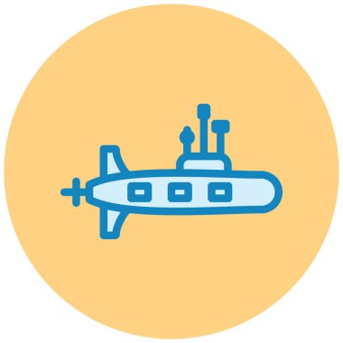 Denizaltı. Web simgesi basit illüstrasyon