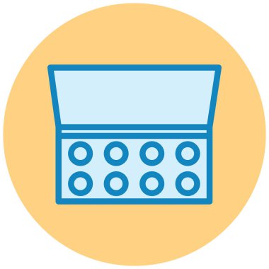 Makyaj düz vektör simgesi