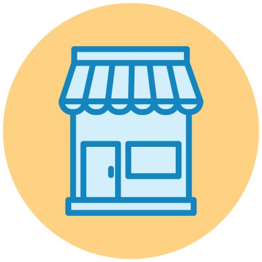 Dükkan. Web simgesi basit illüstrasyon