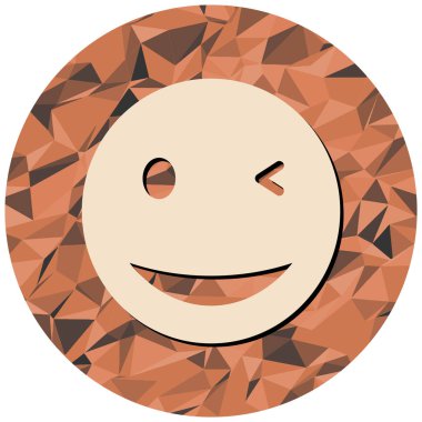 Moda tarzında izole edilmiş tebessüm simgesi