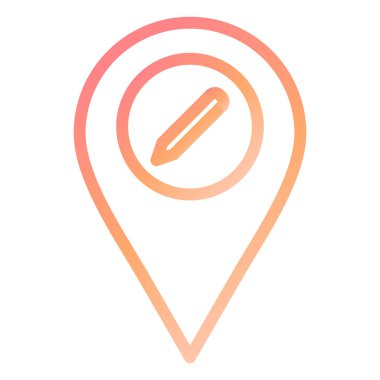 Konum modern simge vektör illüstrasyonunu düzenle 