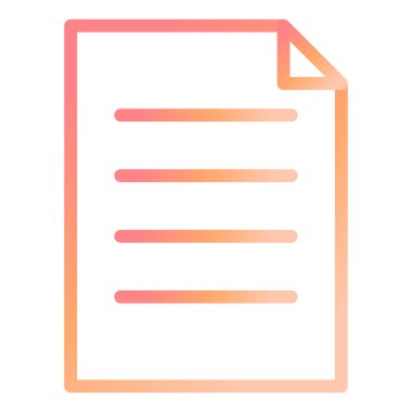 Belge. Web simgesi basit illüstrasyon