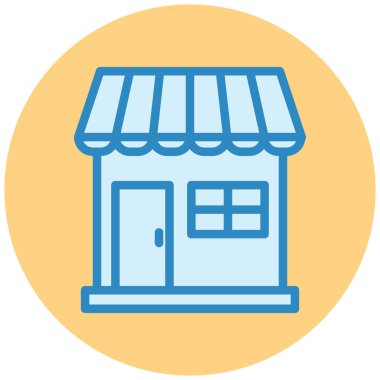 Dükkan. Web simgesi basit illüstrasyon