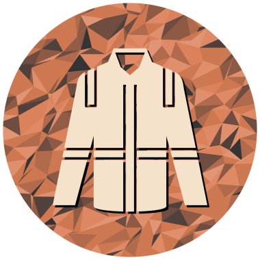 Kapüşonlu ikon. Web için kıyafet vektör sembolünün düz çizimi