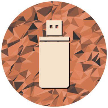USB flash disk simgesi. düz dizayn.