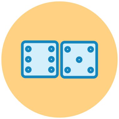 zar. Web simgesi basit illüstrasyon