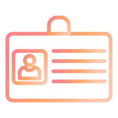 Kütüphane kartı. Web simgesi basit illüstrasyon 