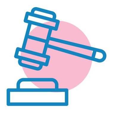 Hukuk ve adalet vektörü illüstrasyonu