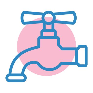 Su musluğu. Basit resimleme