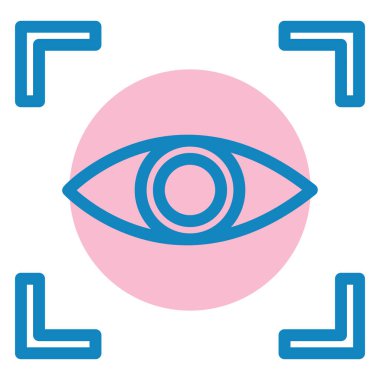 Göz. Web simgesi basit illüstrasyon