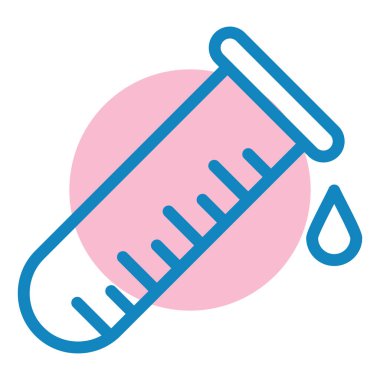 test tübü simgesi, vektör illüstrasyonu basit tasarım