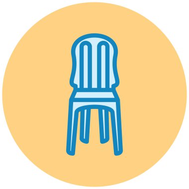 Sandalye. Web simgesi basit illüstrasyon