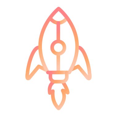 Roket. Web simgesi basit illüstrasyon 