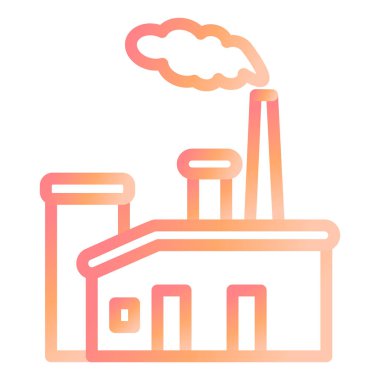 Fabrika simgesi vektör illüstrasyonu