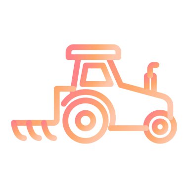 Traktör ikon vektör illüstrasyonu