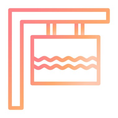 River İmza Modern ikon vektör illüstrasyonuName 